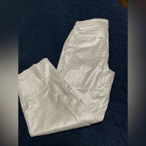 White House Black Market Metallic Mid Rise Jeans